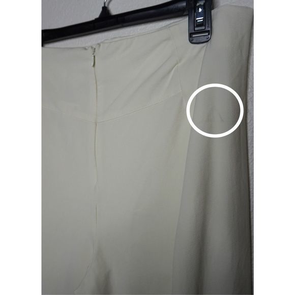 Free People Real Deal Slit Pants White Flare Size Large‎ Women's NWT - Picture 5 of 8